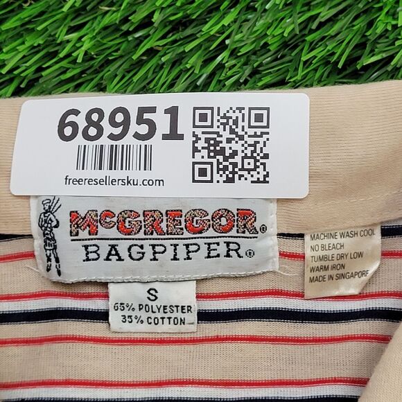 Vintage 90s MacGregor MOD Polo Shirt XS 16x26 Striped - Picture 10 of 13